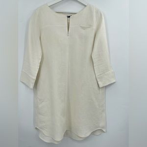 Jarbo 100% Ivory Linen Dress Jarbo Size 1 - US 6-8 Lagenlook Minimalist Neutral